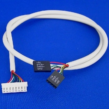 USB DUAL B 2.5mm 8P HSG TO 2.54mm 4P HSG X 2